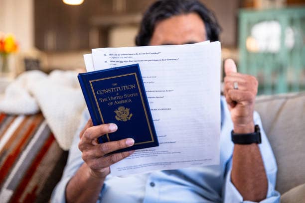 A mature man studying for citizenship New opportunities press